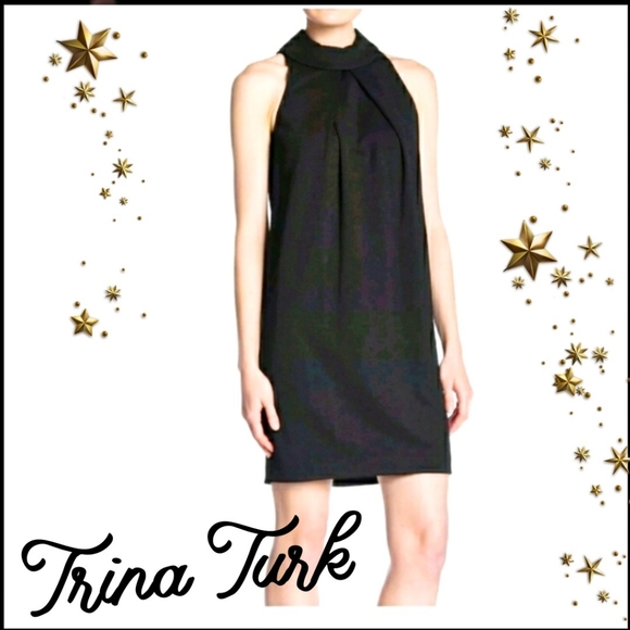 NWT TRINA TURK semi-formal / Formal black shift dress party cocktail 🍸 - Picture 1 of 4